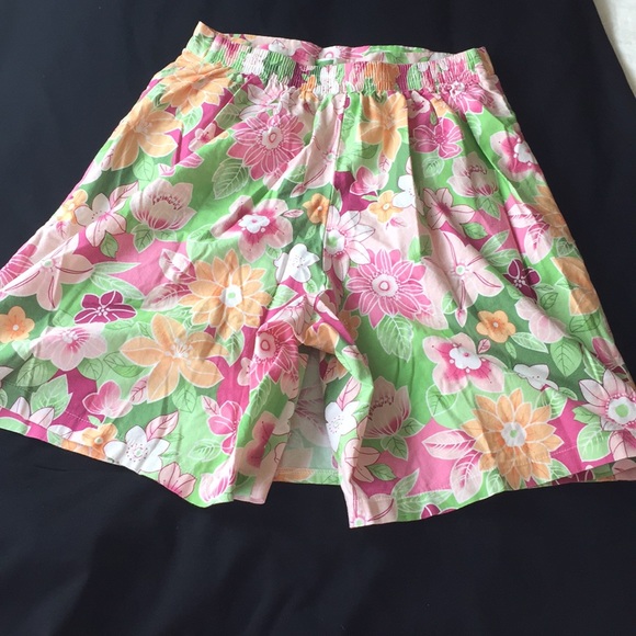 VINTAGE SKORT sz 8 FLORAL Hawaii Vibe COTTON EUC - Picture 8 of 8